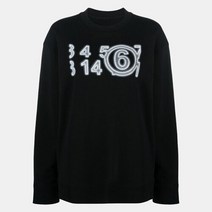 기타 [명품]여성 MM6 23SS 넘버링로고 블랙 맨투맨 S52GU0196 S25537 900 S52GU0196S25537900
