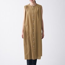 무인양품 MUJI 여성 워싱 슬리브리스 원피스 BCL12A1S
