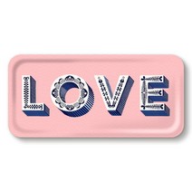 야미다 러브 love 사각 쟁반 트레이 핑크 jamida, 기본