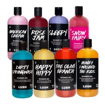 Lush 러쉬 샤워젤 바디워시 500g x 2개 세트, 허니 아이 워시드 더 키즈 500g, 해피히피 500g