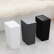 슬리머 무지 사각 원터치 종량제 휴지통 화장실 쓰레기통 20리터, 그레이