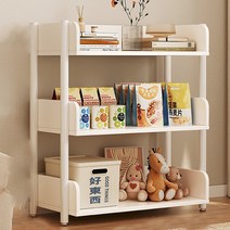 JINGYI 파티션 책장 선반 스탠드 선반, 흰색