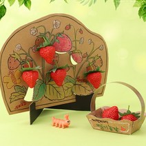 [아트랄라]새콤달콤딸기따기(1개)과일소품미술만들기수업재료, 단품