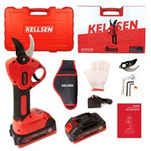 [KELLSEN] 충전 전동 전지가위 30MM 배터리1개풀세트, 배터리2개 풀세트, 1개
