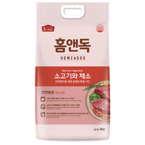 대한사료 홈앤독 소고기 채소 강아지사료 개사료 곰표사료, 1.2kg