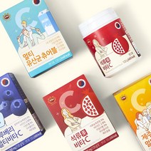 온가족 멀티비타민 & 유산균 영양간식 츄어블 4가지 맛 HACCP 인증, 블루베리멀티비타C