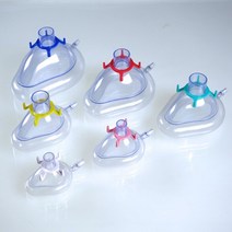 1 피스 PVC 소생술 얼굴 마스크 응급 처치용 산소 호흡기 일회용 얼굴 방패 교체용 5 가지 크기 가능 페이스 마스크 얼굴 가리개, 신생아 스타일, .