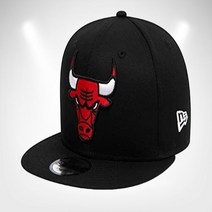 New Era 남성 NBA 9Fifty Nos 950 시카고 불스 캡 블랙 스몰-미디엄