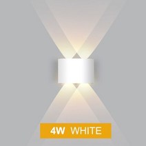 분광계 광도계 적외선 LED 벽 램프 방수 IP65 빛 야외 정원 조명 알루미늄 AC86-265, White 4W, CHINA, Warm White (2700-3500K)