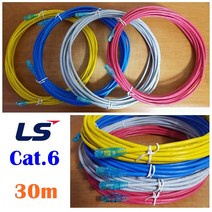 LS전선 UTP CAT6 블루RJ45 랜케이블 30m(제작상품), 레드(다이렉트), 1개