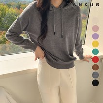 탱커스 여성용 비스코스 후드 나그랑 니트