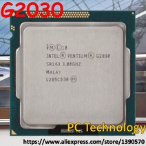 리퍼 CPU 오리지널 인텔 펜티엄 프로세서 G2030 CPU 3.0GHz SR163 3M LGA1155 55W 데스크탑 듀얼 코어 무, 한개옵션0