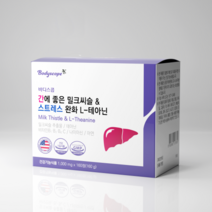 바디스콥 간에 좋은 밀크씨슬 & 스트레스 완화 L테아닌 1 000mg 160정 밀크씨슬 추출물 테아닌 나이아신 실리마린 130mg, 3박스