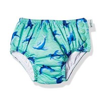 i Play Boys 재사용 가능 흡수성 아기 수영 기저귀 Seafoam Sea Lions 4T