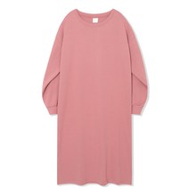 일루소 특양면 무지 롱 원피스