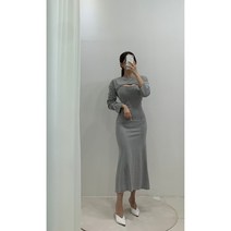 (2컬러)글램핏 망고 크롭 볼레로 롱 원피스 세트