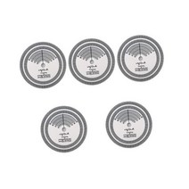 Milisten 5pcs 타코미터 회전 턴테이블 미터 Lp 스트로보 스코프 감지 도구 정렬을위한 흰색 전문 매트 플레이어 레코드 헤드 각도기 디스크 카트리지, 7.8x7.8cmx5개_화이트x5pcs
