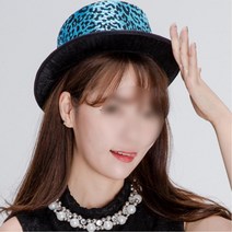 마술 공연 표범무늬 럭셔리 신사모자 어린이집 학예회 연극 MMP_8907030, 실버