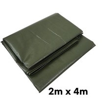 방수 타포린 천막 카키색 그라운드시트 캠핑 방수포 덮개 시트 2m x 4m