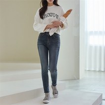 셀러허브 여성패션 [코지] 여자 굿모닝 빈티지 다크블루 히든밴딩 스키니