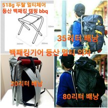 등산 의자 캠핑 백패킹 bbg 체어, 등산체어 레드, 1개