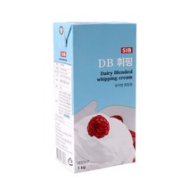 선인 DB휘핑크림 1kg(냉장) X12개/생크림 무가당
