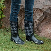 WTW 여성용 고무 레인 부츠 방수 단열 네오프렌 정원 Muck 부츠 여성.. 정품보장, Plaid