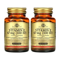 솔가 천연 원료 비타민E 67mg 100 IU 100캡슐 활성산소 알파 베타 토코페롤, 1개, 1병