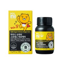 일동제약 마이니 스트레스케어비 로디올라 비타민B 홍경천 엽산 비오틴 수험생 야근 직장인 학업 스트레스 피로개선 도움 활력 영양제 추천, 4병, 60정(