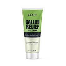 AZANI Callus Relief Foot 크림 | 25% Urea Castor & 티트리 오일| For Callus & Corns Extreme Cracked Feet H, 3.5 Ounce (Pack of 1)