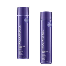 폴미첼 플래티넘 플러스 퍼플 샴푸 미디움 다크 블론드 헤어 300ml Paul Mitchell Platinum Plus Purple Shampoo, 2개