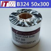 ITW B324 40mm*300M 레진 (먹지 필름) 1롤 바코드리본, B324 50mmx300m 1롤