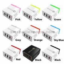 가성비 샤오미 호환 5A 고속 휴대폰 충전기 9 색 USB 3 QC 3.0 20 개, 02 US_04 green