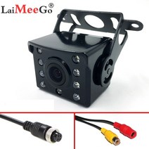 사이드블랙박스 화물차 3채널 블랙박스 유니버설 12v-24v 리버스 ir 야간 투시경 led 안티 안개 ip68 방수 자동차 트럭 후면보기 역 유선 ccd 백업 카메라 호환, 10m 케이블 4핀 포함