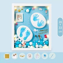 아기발도장 돌상 액자 기념품손도장, 사진 색상1