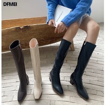 (롱 부츠)가을·겨울 네모난 워커힐 통굽 첼시 부츠