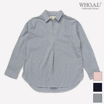 후아유 후아유 후아유 반오픈 스트라이프 셔츠_WHYS91203F (P001891982)