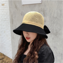 스마트스테이 여름모자 여성 밀짚 바캉스룩 휴가 라탄 버킷햇