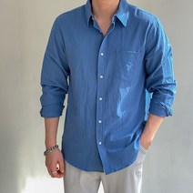 미꼬장 남자 빅사이즈 셔츠 캐주얼 면 린넨 15컬러 바이오워싱