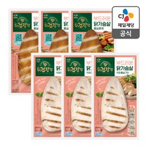 씨제이제일제당 더건강한 닭가슴살 통살 훈제 100g x 3개 + 직화 통살구이 100g x 3개, 단품