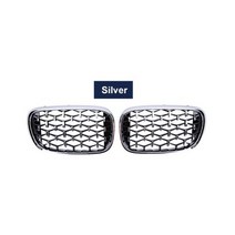 자동차 앞 범퍼 키드니 그릴 BMW 7 G11 G12 730i 740i 750i 740e 725d 730d 2015 다이아몬드 스타일 레이싱 2 피스, Sliver