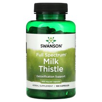스완슨 밀크 씨슬 시슬 500mg 100정 Milk Thistle 실리마린, 1개