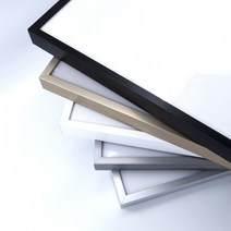 네모인 알루미늄액자 프레임 (블랙 화이트 올리브골드 실버 그레이 / A1 A2 A3 A4 정사각사이즈 주문제작)