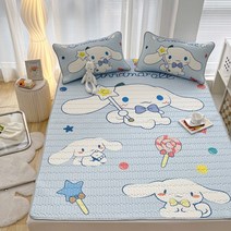 산리오 침대패드 여름 베드스프레드 시나모롤 쿠로미 마이멜로디 냉감 매트커버, 별사탕 시나모롤
