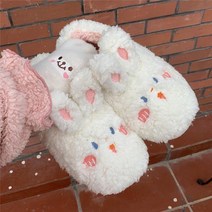 캐주얼 룸 슈즈 퍼 플립 플롭 슬리퍼 로우 럭셔리 마사지 플랫 플러시 패브릭 고무 플로랄 아플리케 Ho