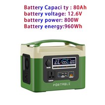 파워스테이 휴대용 캠핑 전원 공급 정전 야시장 노점용 야외 장치 설치에 사용 보조배터리, 6.800W   220V - 미국, 1개
