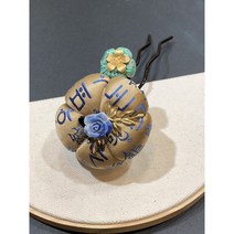 Handmade. 한글 공단 U자비녀