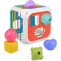 아기 유아 장난감 감각 촉감 발달 놀이 교육 완구 Baby Shape Sorter Toys 1 2 Years Montessori Sensory Cube Blocks Sorting, [02] 882