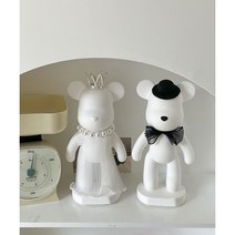 웨딩 빅베어 set 석고방향제, 라이트블루