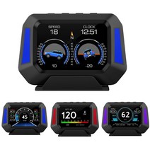 자동차 배터리 램프다기능 gps obd2 hud 게이지 디지털 속도계 온보드 컴퓨터 헤드 업 디스플레이 모든 자동차에 대한 터보 속도 경보 운전